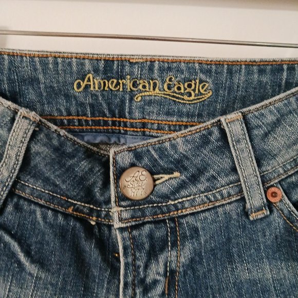 American Eagle Women's Hipster Jeans Size 4 Long - Picture 2 of 4